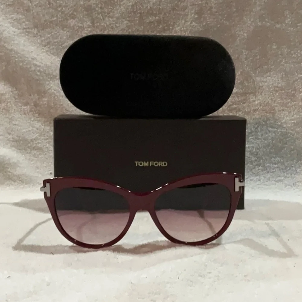 NEW TOM FORD Women's Burgundy Sunglasses